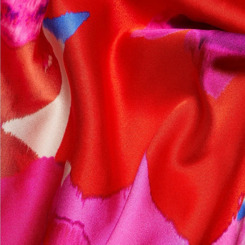 Ramy Brook Tatiana Floral Stretch Silk Halter Gown - Picture 10 of 13